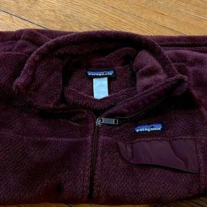 Patagonia maroon full zippered sweatshirt